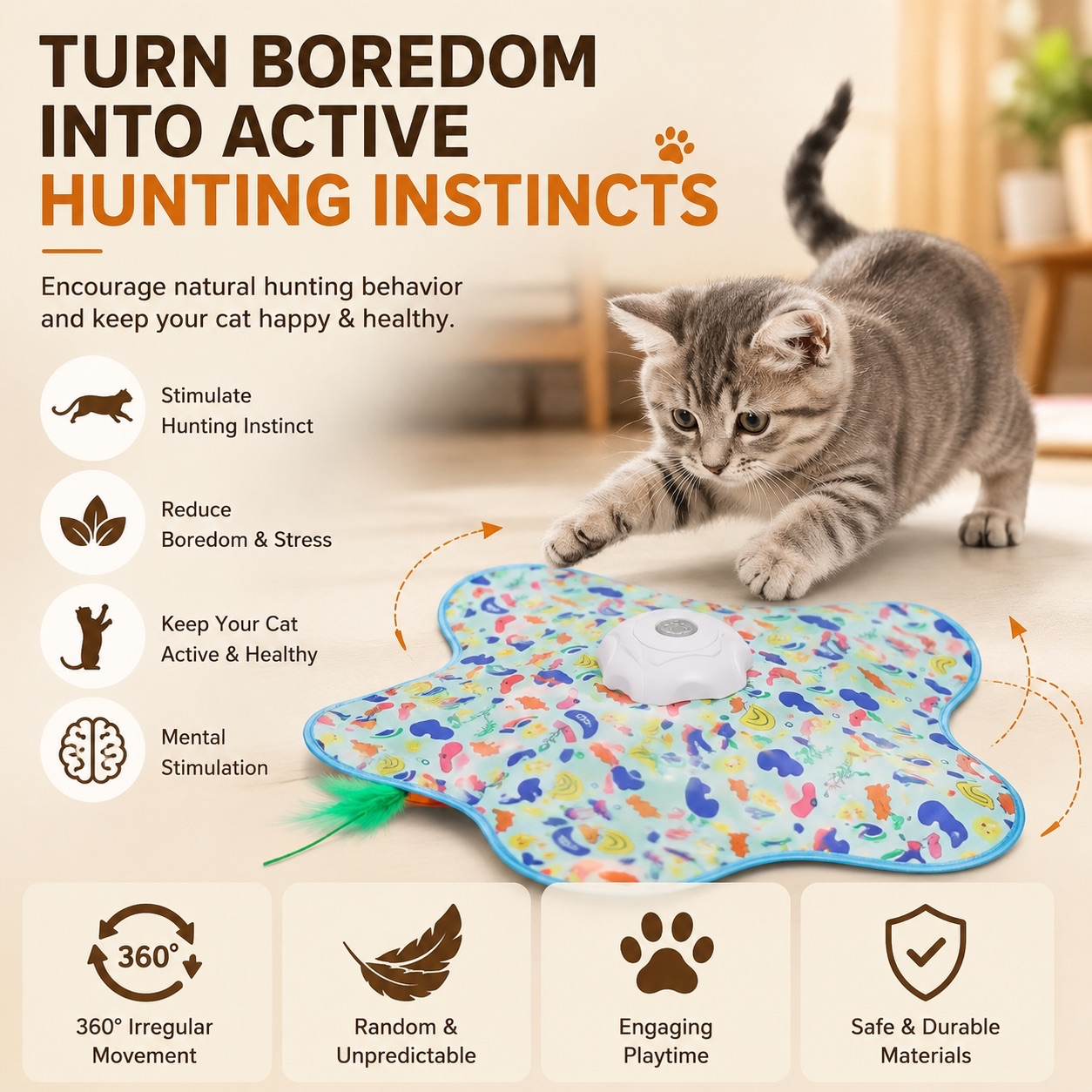 Engage Your Cat’s Natural Hunting Instincts with the Ultimate Hide & Seek Toy!