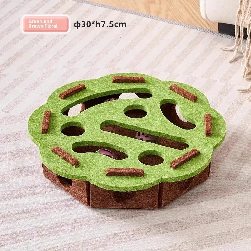 Felt Puzzle Box Cat Toy – Interactive Hunt & Play Entertainment
