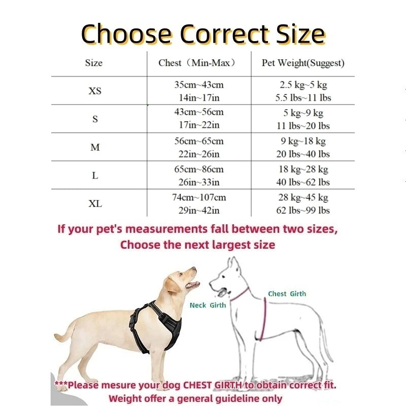 Comfort Fit Harness Vest for Dogs — No-Pull, Padded & Adjustable