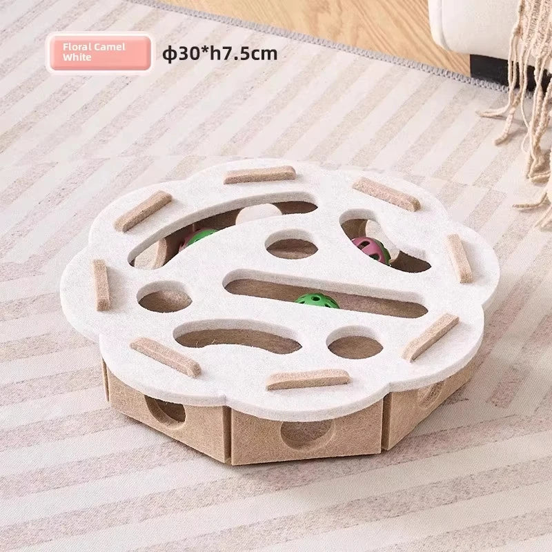 Felt Puzzle Box Cat Toy – Interactive Hunt & Play Entertainment