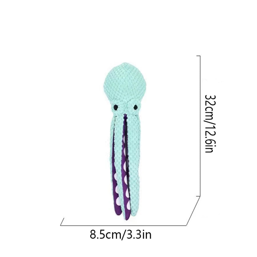 Plush Octopus Dog Toy – Squeaky Interactive Companion Toy for Dogs