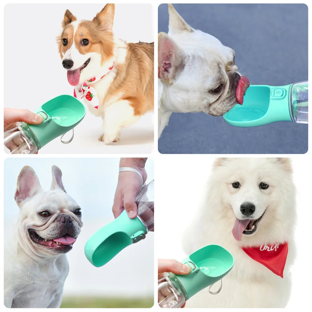 Portable Dog Water Bottle — Leakproof Drinking Bowl for Dogs & Cats
