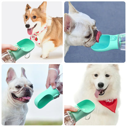 Portable Dog Water Bottle — Leakproof Drinking Bowl for Dogs & Cats