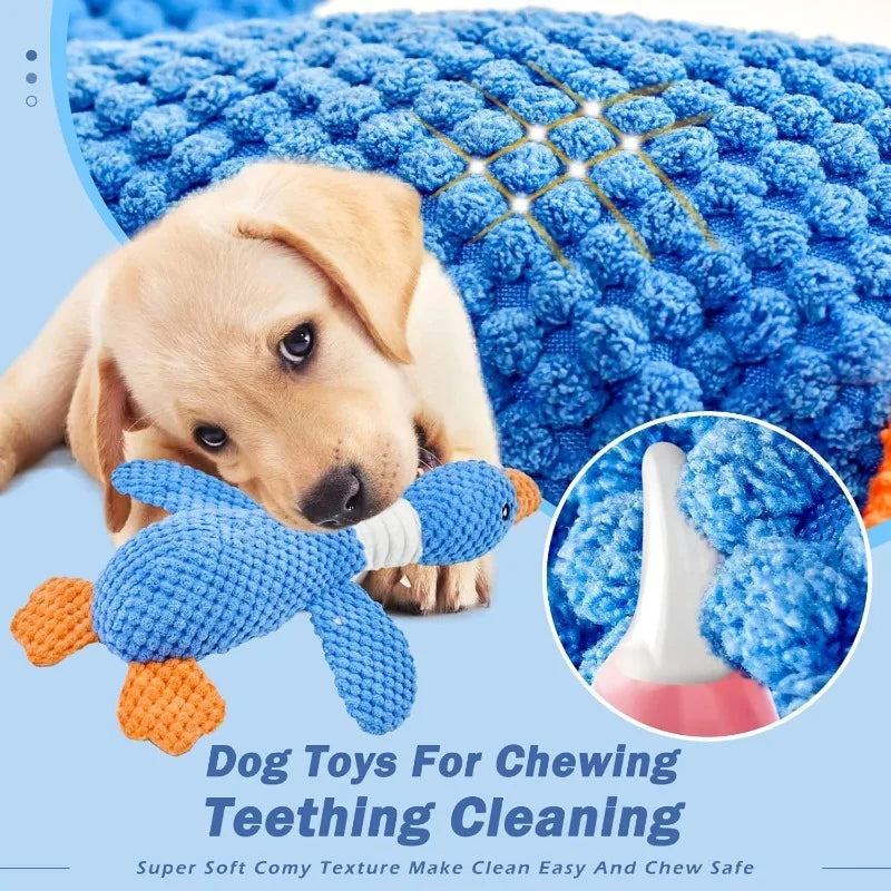 Interactive Plush Chew & Squeak Toy – for Aggressive Chewer Cats & Dogs