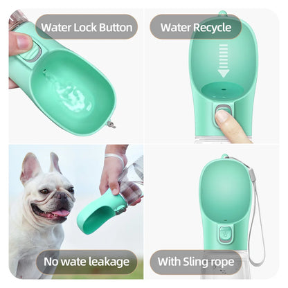Portable Dog Water Bottle — Leakproof Drinking Bowl for Dogs & Cats
