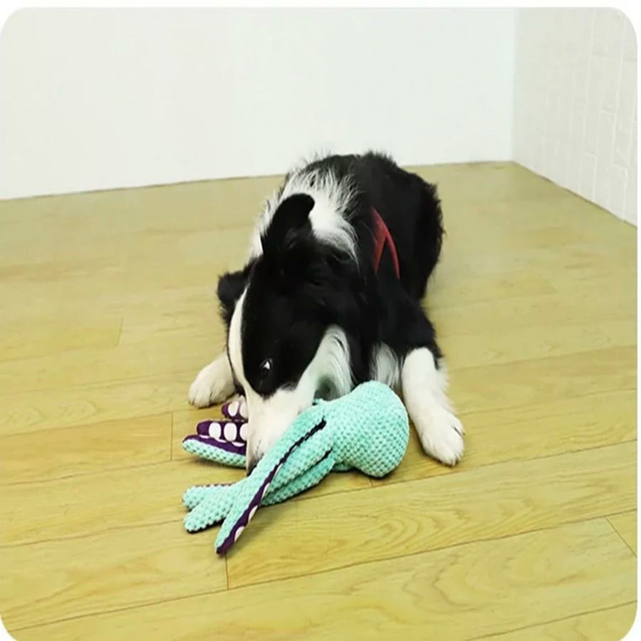 Plush Octopus Dog Toy – Squeaky Interactive Companion Toy for Dogs