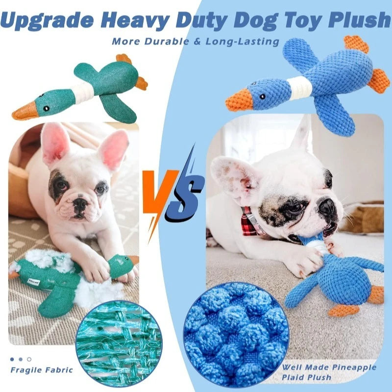 Interactive Plush Chew & Squeak Toy – for Aggressive Chewer Cats & Dogs