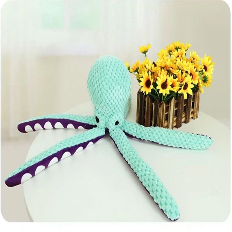 Plush Octopus Dog Toy – Squeaky Interactive Companion Toy for Dogs