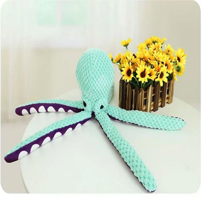 Plush Octopus Dog Toy – Squeaky Interactive Companion Toy for Dogs
