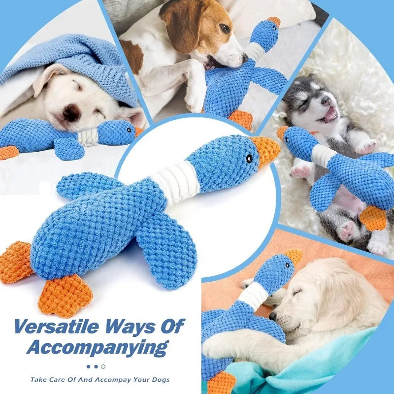 Interactive Plush Chew & Squeak Toy – for Aggressive Chewer Cats & Dogs