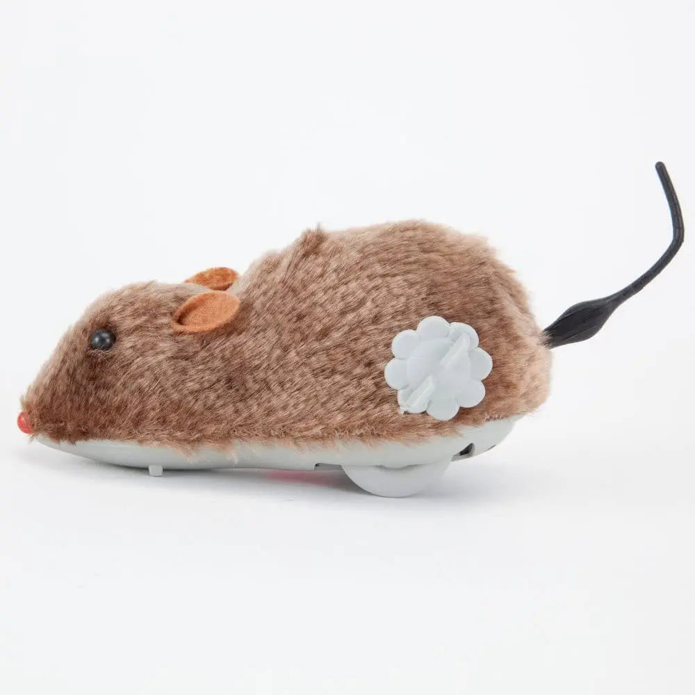 Lifelike Plush Running Mouse Toy – for Cats, Dogs & Kids