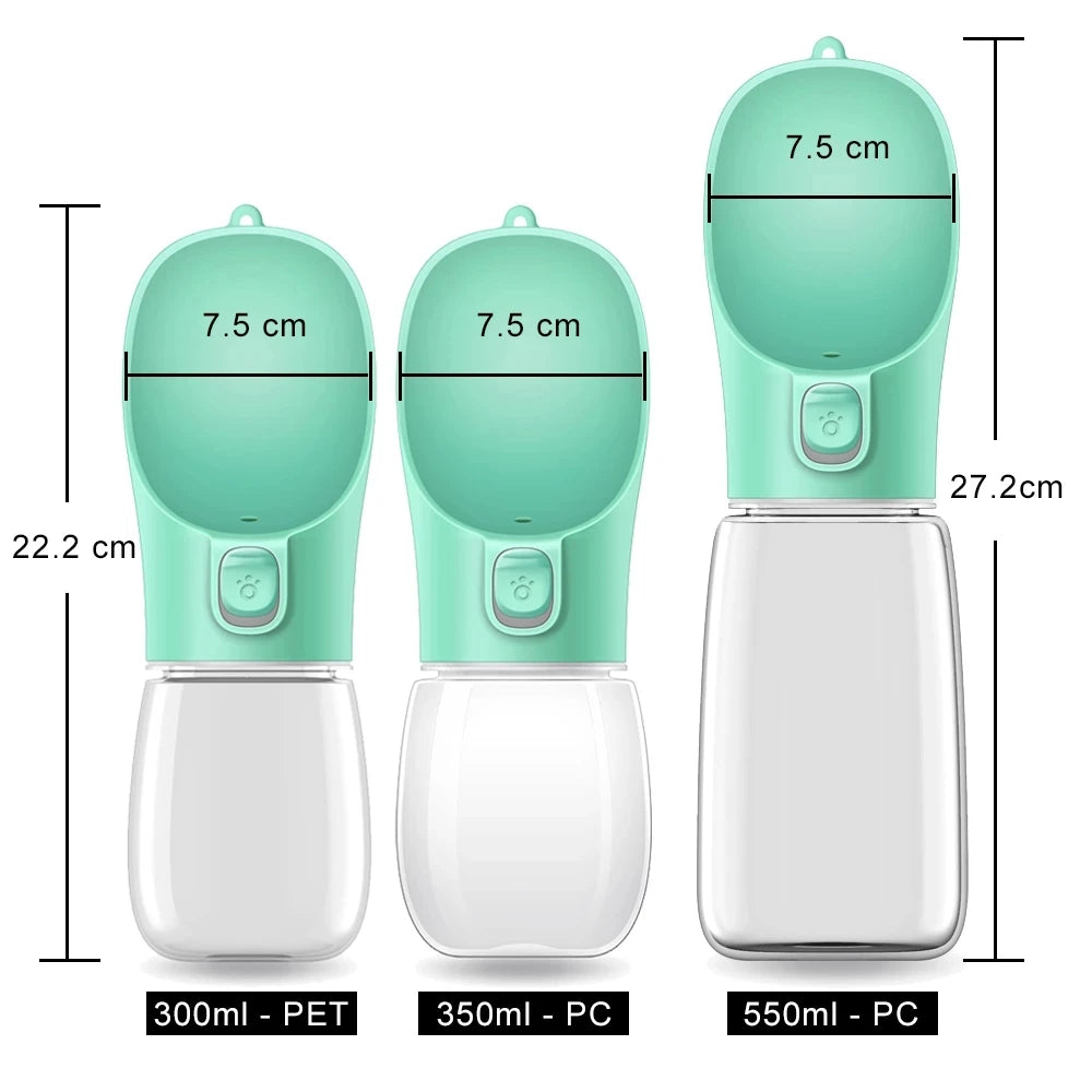 Portable Dog Water Bottle — Leakproof Drinking Bowl for Dogs & Cats