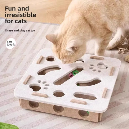 Felt Puzzle Box Cat Toy – Interactive Hunt & Play Entertainment