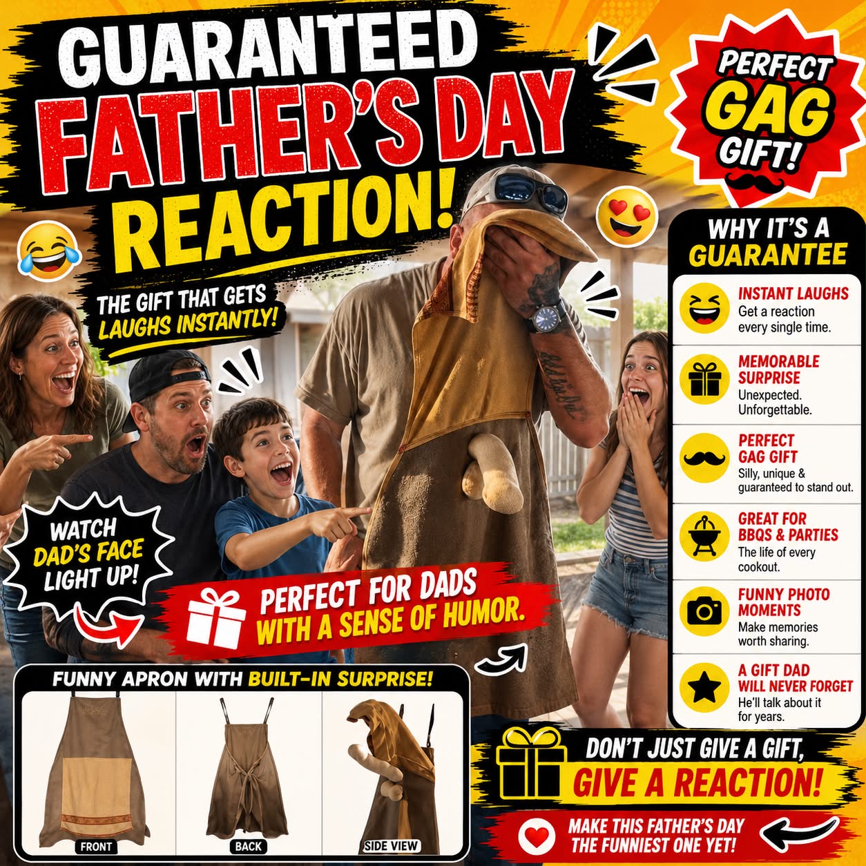 The Ultimate Father's Day Apron — Funny, Unique & totally One of a Kind 🎁🔥