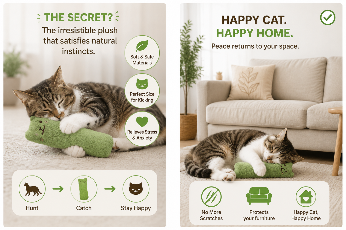 Teeth Grinding Catnip Toys Funny Interactive Plush Cat Toy Pet Kitten Chewing Vocal Toy Claws Thumb Bite Cat mint For Cats